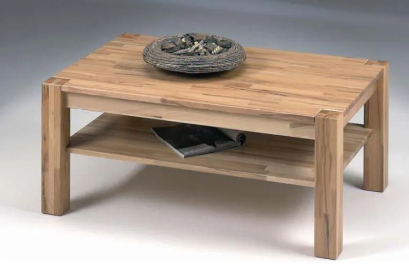 Couchtisch Kernbuche Massivholz Bio geölt 45x100x70 cm Abbildung