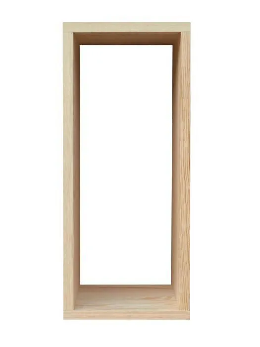 Hängeregal, Wandregal, Bücherregal - 25 cm breit, Kiefer Massivholz, Farbe: Natur Abbildung