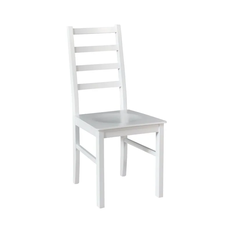 Esszimmerstuhl Maikop lackiert in weiß, im klassischen Design, Buchenmassivholz, Sitzhöhe von 45 cm, langlebig, hochwertiges Material, belastbar
