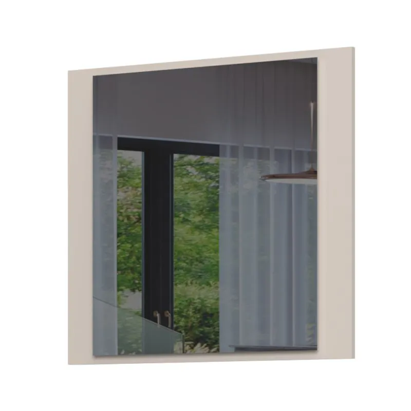 Moderner Spiegel inkl. LED-Beleuchtung Neiafu 108, Farbe: Kaschmir, Maße: 70 x 76 x 3 cm