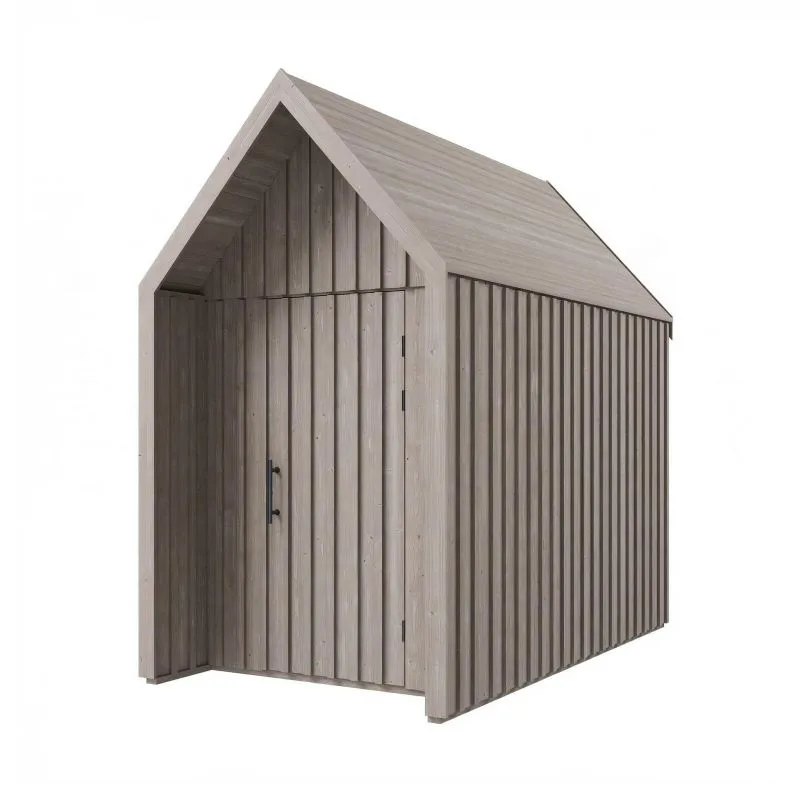 Gartenhaus im skandinavischen Design | Außenmaße: 162,4 x 207,7 cm | Grau-Beige | Grundfläche: 4,50 m² | Satteldach | Fichtenholz | Malmö 09