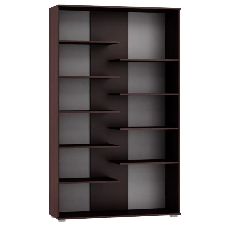 Regal Tabubil 21, Farbe: Wenge - Abmessungen: 200 x 120 x 41 cm (H x B x T)