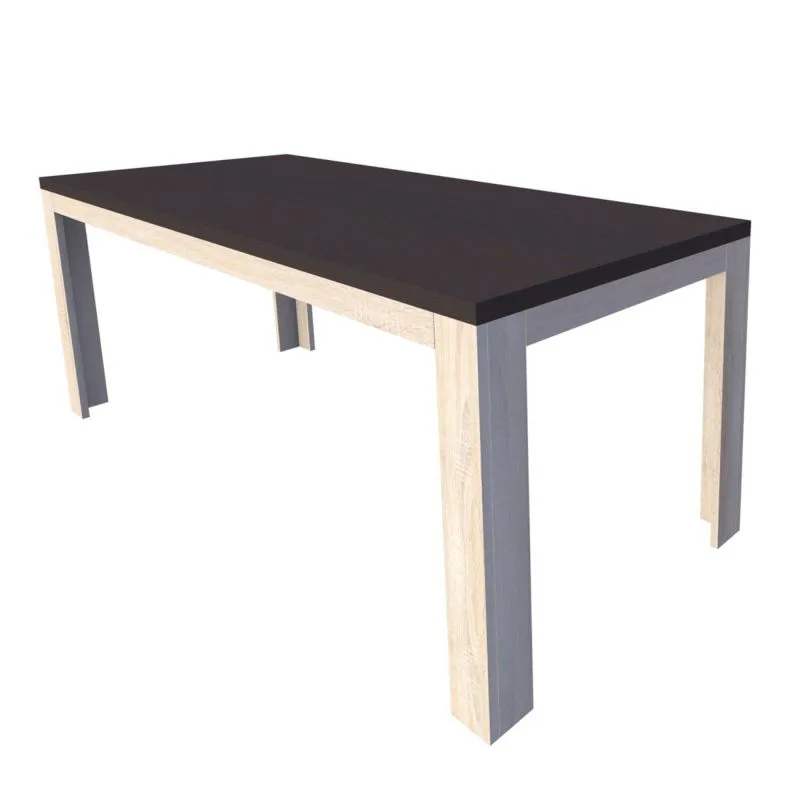 Esstisch ausziehbar Aitape 22, Farbe: Sonoma Eiche dunkel / Sonoma Eiche hell - Abmessungen: 160-200 x 80 cm (B x T)
