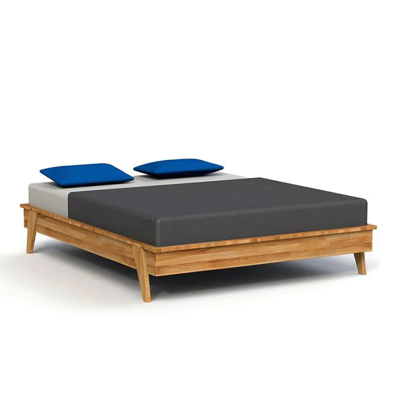 Eiche-Bett massiv | 90 x 200 cm | Wildeiche | Geölt | Natur Abbildung