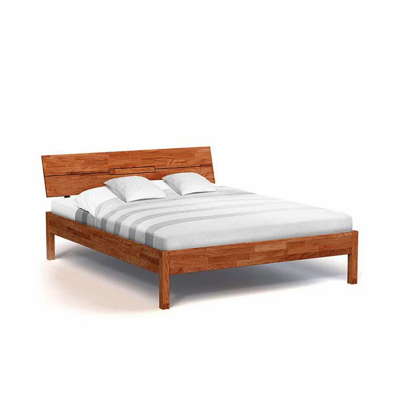 Buche-Bett massiv | 90 x 200 cm | Kernbuche | Geölt | Natur Abbildung