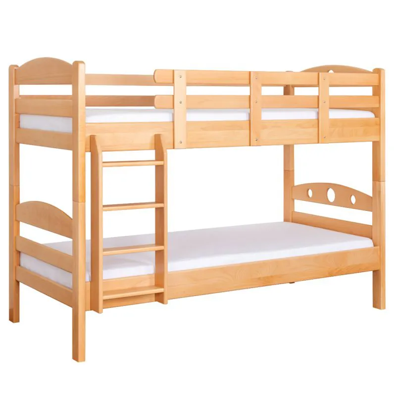 Etagenbett für Jugendliche 90 x 190 cm | Massivholz: Buche | Natur Lackiert | umbaubar in 2 Einzelbetten | inkl. Rollroste Abbildung