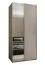 Kleiderschrank / Schiebetürenschrank | 6 Fächer | Soft-Close | Farbe: Kaschmir | 245,5 x 100 x 64 cm | 2 Kleiderstangen | 2 Schiebetüren | Spiegel