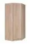 Drehtürenschrank / Eckkleiderschrank Festos 01, Farbe: Eiche - Abmessungen: 212 x 94 x 94 cm (H x B x T)
