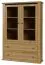 Vitrine Matam 05, Farbe: Eiche - 180 x 125 x 40 cm (H x B x T)