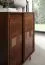 Kommode / Sideboard hoch Inginele 03 in Farbe Walnuss lackiert, 111 x 109 x 43 cm, 2 Schiebetüren, 2 Schubladen mit Teilauszug, 5 Fächer, Wohnzimmer