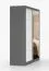 Kleiderschrank / Schiebetürenschrank mit Spiegel | Weiß / Schwarz | Cuillin 04 | 218 x 183 x 61 cm | 2 Türen | 6 Fächer | viel Platz | 2-farbig
