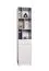 Jugendzimmer - Regal Lede 08, Farbe: Grau / Eiche / Weiß - Abmessungen: 190 x 45 x 40 cm (H x B x T)