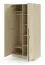 Kleiderschrank | 2-türig | ABS-Kanten | 1 Kleiderstange | 7 Fächer | 100 x 61 x 210 cm | Edegem 03 | Farbe: Eiche Cremona | Drehtürenschrank