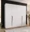 Drehtürenschrank | 4-Türig | Farbe: Weiß | 2 Fächer | Soft-Close-Funktion | 2 Kleiderstangen | Griffe: Kaschmir | Maße: 200 x 52 x 202 cm | Kleiderschrank | ABS-Kanten