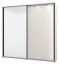 Schwebetürenschrank mit zwei Fächer Krupa 01, Farbe: Kaschmir, 2,2 Meter breit, Spiegeltür, ABS-Kanten, Maße: 217,5 x 220 x 62 cm, zwei Kleiderstangen
