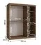 Schiebetürenschrank / Kleiderschrank | Farbe: Walnuss Warmia | 5 Fächer | 2 Kleiderstangen | 150 x 62 x 200 cm | dekorative Spiegeltür | für Schlafzimmer