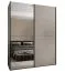 Kleiderschrank / Schiebetürenschrank | 245,5 x 200 x 64 cm | Soft-Close | Spiegel | 2 Kleiderstange | 2 Schiebetüren | Farbe: Kaschmir | 11 Fächer
