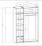 Offener Kleiderschrank | 2 Kleiderstangen | Farbe: Weiß | 8 Fächer | 2 Innenschubladen | Maße: 154 x 55 x 234 cm | 5 Holzeinlegeboden | für Ankleidezimmer