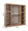 2 Meter breiter Kleiderschrank mit 2 Türen | Farbe: Weiß / Schwarz Abbildung