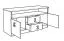 Kinderzimmer - Kommode Luis 05, Farbe: Eiche Weiß / Grün - 60 x 120 x 42 cm (H x B x T)