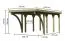 Einzelcarport Classic 2 mit PVC-Dach Variante C SET inkl. zwei Einfahrtsbogen, Farbe: Natur KDI, Grundfläche 21,31 m²