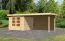 Gartenhaus SET mit Schleppdach & Rückwand, Farbe: Natur, Grundfläche: 5,76 m²