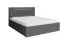 Einzelbett / Jugendbett mit Bettschublade Almopia 04, inkl. LED-Beleuchtung, Farbe: Graphitgrau, Liegefläche: 140 x 200 cm, schlichtes Design