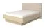 Doppelbett | gepolstertes Kopfteil | Farbe: Eiche light Port / Beige | ABS-Kanten | Liegefläche: 160 x 200 cm | verdeckten Füßen