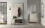 Garderobe mit drei Haken Petkula 18, Farbe: Beige hell, ABS-Kantenschutz, für Vorraum, Haken: Schwarz, modernes und einfaches Design