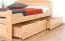 Jugendbett "Easy Premium Line" K5, inkl. 2 Schubladen und 1 Abdeckblende, 140 x 200 cm Buche Vollholz massiv Natur, inkl. Lattenrost