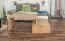 Beistelltisch Couchtisch Eiche Massivholz Farbe: Natur 50x100x60 cm