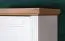 Sitzbank mit Stauraum / Schuhschrank Lotofaga 03, Farbe: Weiß / Walnuss - 51 x 65 x 38 cm (H x B x T)