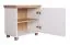 Sitzbank mit Stauraum / Schuhschrank Cuenca 09, Farbe: Eiche / Weiß - Abmessungen: 60 x 60 x 39 cm (H x B x T)