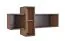 Hängeregal Sprimont 11, Farbe: Grau / Eiche - Abmessungen: 55 x 110 x 29 cm (H x B x T)