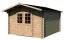 Holz-Gartenhaus 3,98 x 3,19 Meter (inkl. Dach) | Natur | Satteldach | 28 mm Blockbohlen-Haus Abbildung
