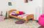 Bettrahmen für Kinder / Kinderbett 90 x 200 cm | Massivholz: Buche | Natur Unbehandelt Abbildung