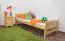 Bettrahmen für Kinder / Kinderbett 100 x 200 cm | Massivholz: Kiefer | Natur Lackiert Abbildung