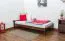 Bett 90 x 200 cm Kiefer Nuss mit Lattenrost Abbildung