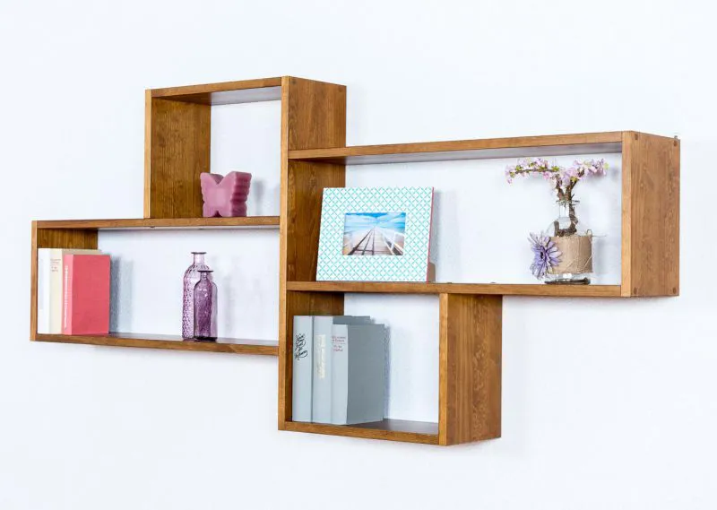 Wandregal Kiefer Massivholz Abbildung