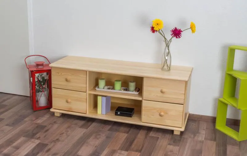 TV-Kommode Massivholz Farbe: Natur 55x136x47 cm Abbildung