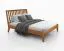 Doppelbett / Gästebett Engordany 08 | Buche Vollholz massiv | lackiert | Liegefläche: 160 x 200 cm | Farbe: Eiche Rustikal | mit hoher Kopfstütze | ästhetisches Design