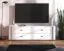 TV-Unterschrank | 4 Schubladen | Farbe: Opak Weiß | inkl. LED-Beleuchtung | TV-Möbel | Maße: 176,5 x 40 x 52 cm | Griffe: Schwarz | ABS-Kanten