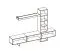 Elegante Wohnwand Bjordal 24, Farbe: Eiche Flagstaff - Abmessungen: 170 x 240 x 40 cm (H x B x T), mit LED-Beleuchtung