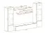 Dunkle Wohnwand Hompland 12, Farbe: Schwarz - Abmessungen: 170 x 260 x 40 cm (H x B x T), mit Push-to-open Funktion