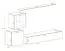 Wohnwand im schlichten Design Balestrand 226, Farbe: Schwarz - Abmessungen: 150 x 250 x 40 cm (H x B x T), mit Push-to-open Funktion