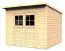 Holz-Gartenhütte 2,39 x 2,44 Meter (inkl. Dach) | Natur | Pultdach Abbildung