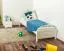 Bettrahmen für Kinder / Kinderbett 80 x 200 cm | Massivholz: Kiefer | Weiß Lackiert Abbildung