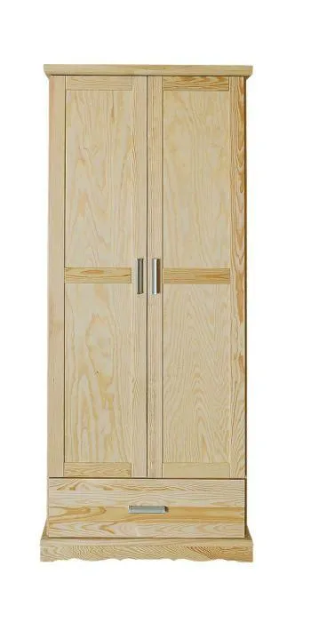 Kiefer-Kleiderschrank A-Qualität Natur 195x80x59 cm Abbildung