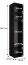 Kleiderschrank mit stylischen Design Karpaten 14, Farbe: 14, Farbe: Schwarz - Abmessungen: 236,5 x 50 x 47 cm (H x B x T)