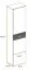 Moderner Garderobenschrank Sviland 11, Farbe: Eiche Wellington / Weiß - Abmessungen: 200 x 50 x 35 cm (H x B x T), mit einer Kleiderstange
